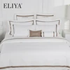 Luxury Wholesale Design Cheap Embroidery Linen Comforter Cover Bed Sheets Hotel Bedsheet Bedding Set