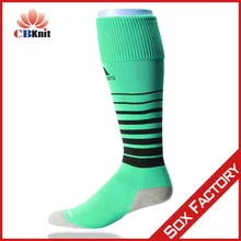 wholesale cotton foot women striped knee high football socks pink