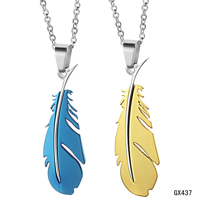 Stainless steel feather pendant necklace couple necklace For lovers Matching Necklaces GX437, N/a
Stainless steel feather pendant necklace couple necklace For lovers Matching Necklaces GX437, N/a
