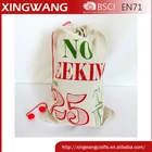 Customized printed design big size jute cotton christmas santa sack