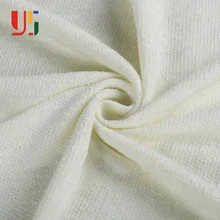 White polyester plain dyed cotton baby french terry knitting fabric for sportswear