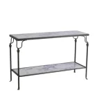 Mayco Modern Art Deco Iron Marble Top Console Table for Entryway