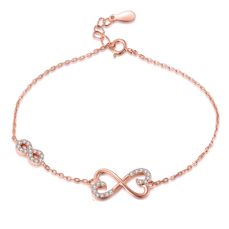 925 sterling silver Infinity designs jewelry side way thin chain bracelet infinity heart bracelet
925 sterling silver Infinity designs jewelry side way thin chain bracelet infinity heart bracelet