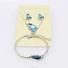 Shenzhen jewellery manufacturer antique light blue crystal jewelry set