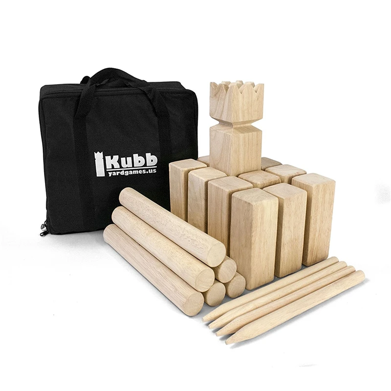 Customer Design Wooden Kubb Game Set with Carrying Bag For Backyard Game, Natural color
Customer Design Wooden Kubb Game Set with Carrying Bag For Backyard Game, Natural color