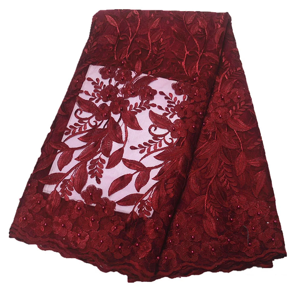 Beautifical african wine red french lace polyester mesh fabric beads net tulle ML4N774, Can be customized
Beautifical african wine red french lace polyester mesh fabric beads net tulle ML4N774, Can be customized