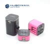 World international travel au us uk eu electrical plug socket USB adaptor smart universal travel adapter with 2 port usb charger