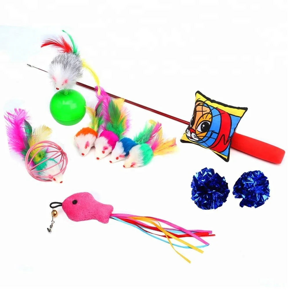 10 pcs Interactive Cat toy set plush mouse toy ball ring cat teaser stick toy, Picture
10 pcs Interactive Cat toy set plush mouse toy ball ring cat teaser stick toy, Picture