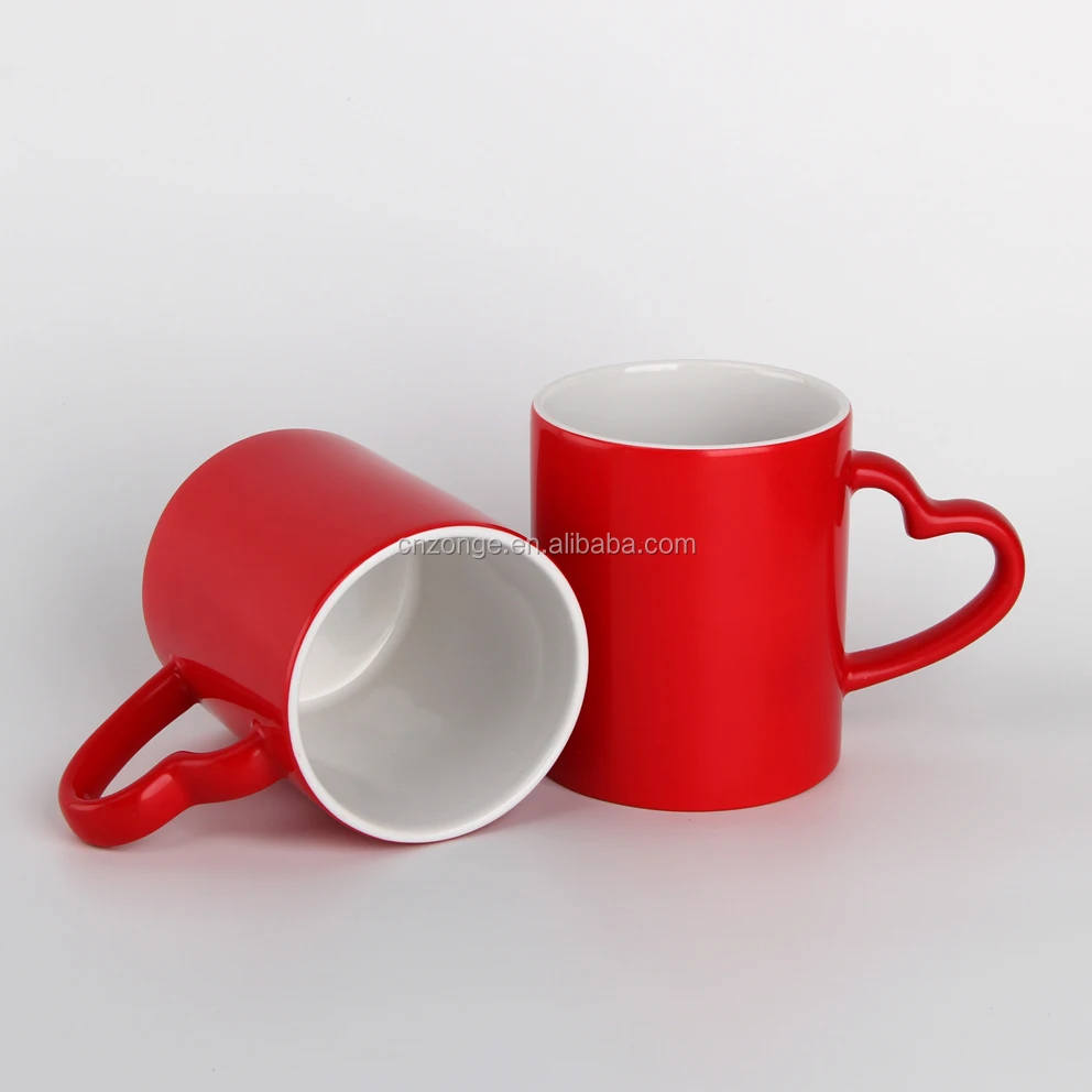 handle magic thermal color changing ceramic mug for sublimation