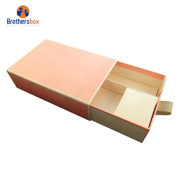 product photos:paper cardboard drawer box packaging with ribbon