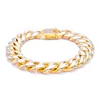 15mm Hip Hop Style US gold Jewellery Designs New Gold Chain Bracelet Men Designs