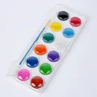 Cheap watercolor paint 12 colors solid water colour with a paint brush