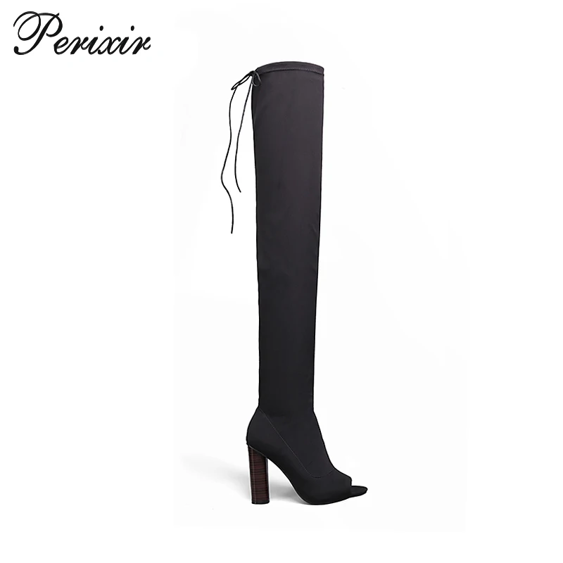 Best selling ladies fashion open toe thigh high boots women boots 2017 made in China