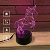 7 Color Touchable Switch Customized 3D Illusion Unicorn LED Desk Table Night Light Lamp for Baby Gift