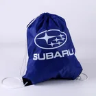 Dark Blue Square Shaped Waterproof Polyester Cloth Laundry Lingerie Makeup Shoe Drawstring Bag