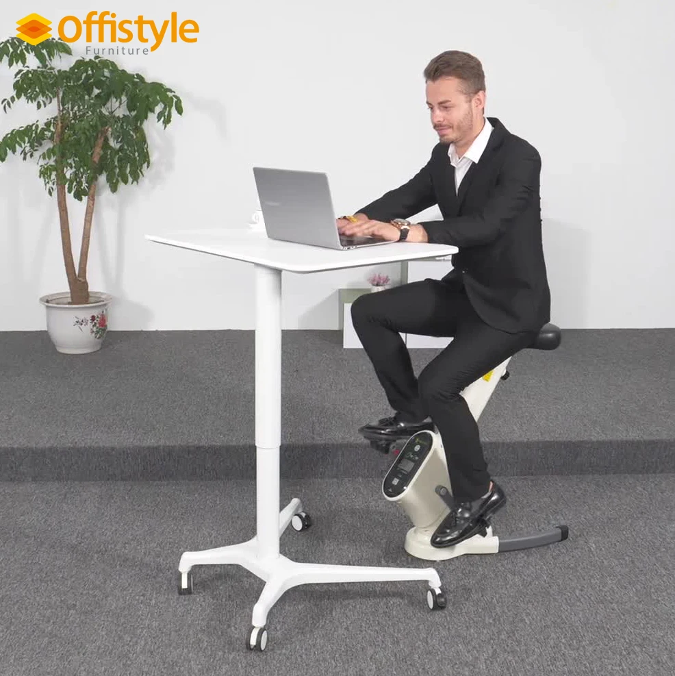 Single Leg Gas Spring Hydraulic Height Adjustable Office Laptop