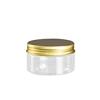 IBELONG Wholesale 100ml empty cosmetic plastic pet container jar for cream and food with golden aluminum cap