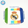 European football fans league team badge printed boys Favors good price disposable party supplies square paper dishes