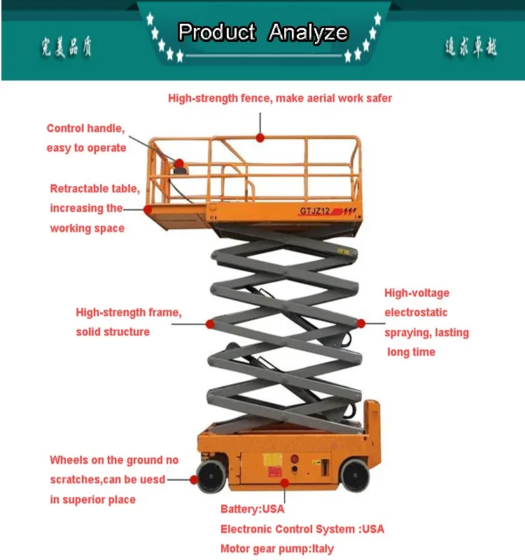 widely used mobile crane scissors lift tables