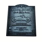 Aluminum Tin engraved Embossed wine label