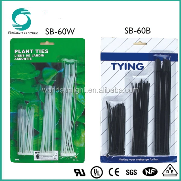 zip cable tie, diy package, single blister packing nylon cable