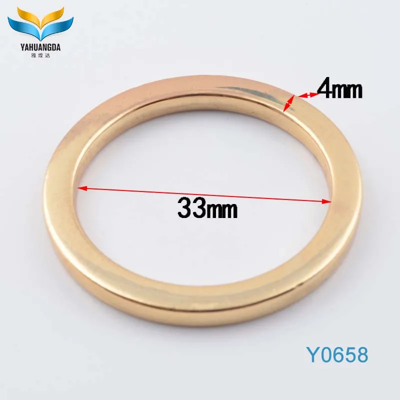 Arbitrarily size design metal ring surprint company logo metal o ring for bag