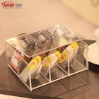 Tea Lucite Clear Acrylic Hotel Tea Bag Instant Coffee Bag Display Box With Lid Transparency Acrylic Tea Bag Storage Box