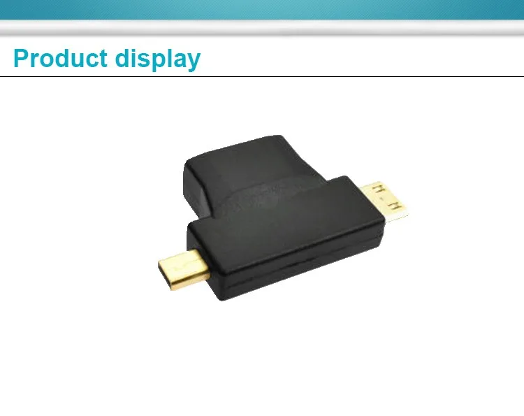 Wholesale 2 in 1 HDMI Female to Mini and micro HDMI Male Converter micro to mini hdmi output audio Adapter - ANKUX.COM