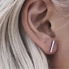 Gold Silver Black Plated T Shape Bijoux Bar Earrings For Fashion Lady
