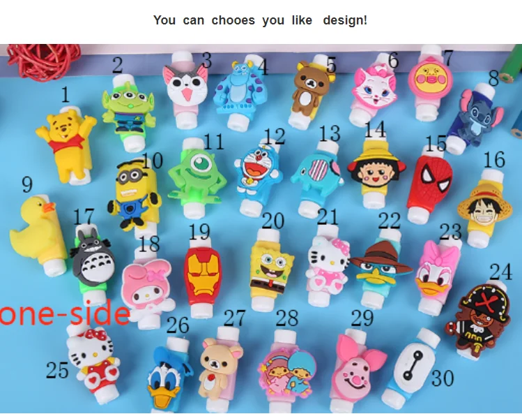 custom cartoon cable charging data cables protector rubber saver protector for mobile with usb cable data charger - ANKUX.COM