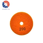Natural Stone On Flat Surface Top 4" Diamond Metal Bond Wet Granite Impregnated Floor Stock Removal Polishing Pads