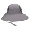 100% Polyester Fishman Hat wide Sun Visor Caps with back flap