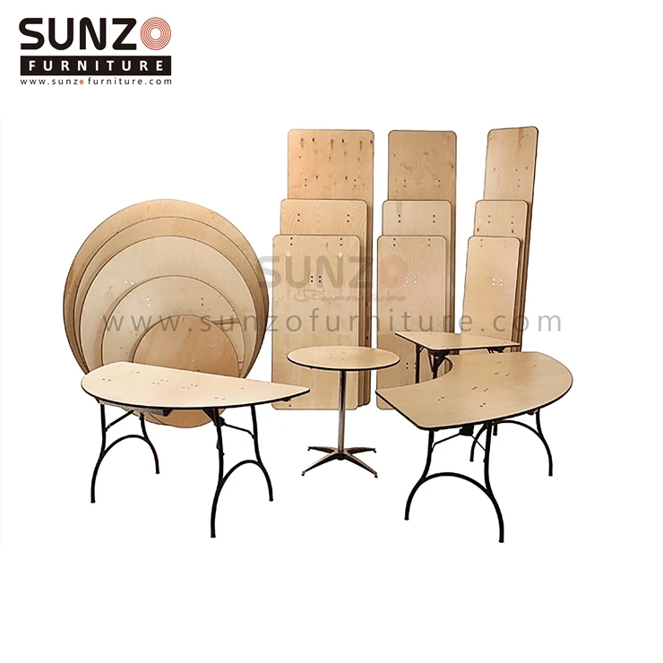 wooden folding table and chairs