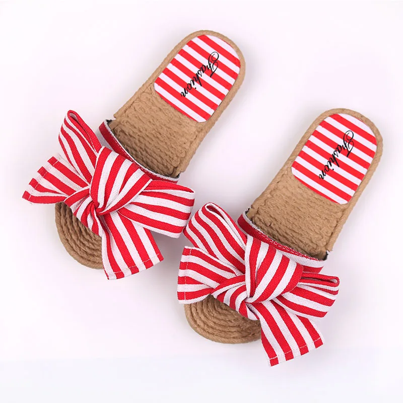 Summer Vacation Women's Fashion Stripe Beach Slippers Lightweight Bowknot Slippers Chinelo Feminino, Black, red.blue
Summer Vacation Women's Fashion Stripe Beach Slippers Lightweight Bowknot Slippers Chinelo Feminino, Black, red.blue