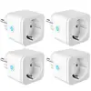 EU Smart Plug Compatible with Google Home Metering Overload Protection Smart Socket WIFI Plug