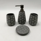 Fashion home decor 4 pieces cement bathroom accessories