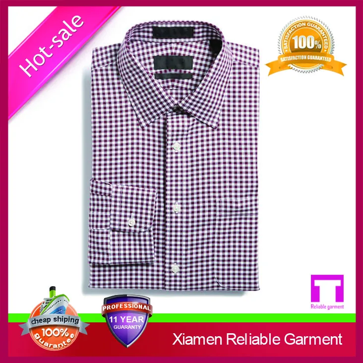 2016最新格子縞のシャツ用男性卸売メンズドレスシャツ中国メーカー仕入れ・メーカー・工場