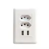 Top Quality Swiss Brazil dual usb wall socket with dual outlet