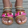 National Style Women Sandals Summer Open Toe Flats Casual Beach Women slippers Plus Size 35-43