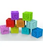 Food grade emboss silicone blocks,baby silicone building stacking blocks toys