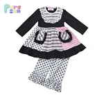 wholesale tutu baby boutique vintage girls outfits fall and winter kids clothing 2 pockets