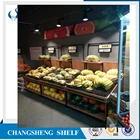supermarket fresh produce and fruit and vegetable display shelf frack