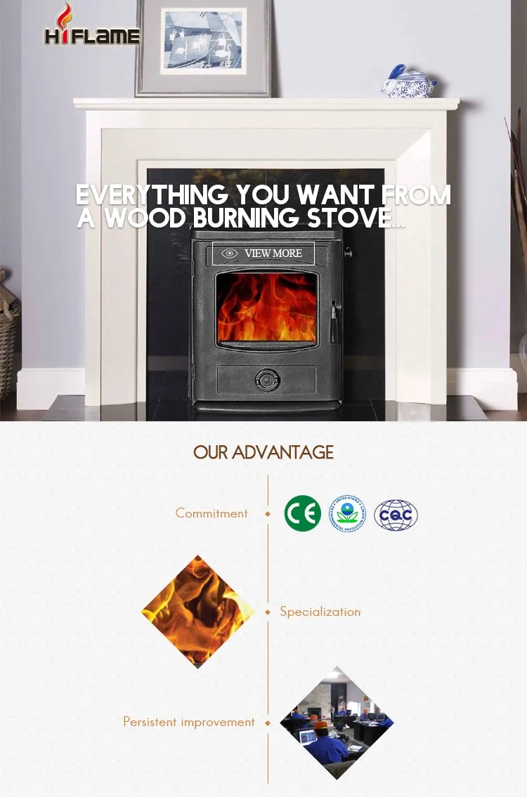 European Design Cast Iron Wood Heater Fireplace Insert Wood