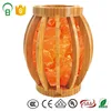 Natural Himalayan Salt Crystal Rock In Wooden Case Table Lamp For Health Care