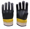 Double-Dipped PVC Jersey Lined Sandpaper Finish Men's Gloves with Plasticized Safety Cuff