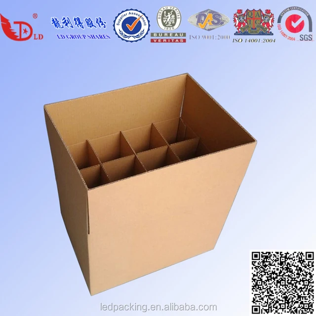high quality wine packaging carton box bottle shipping box for