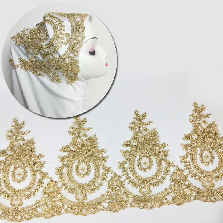 Customized water soluble embroidery mesh lace trim, Black mesh gold yarn or customized
Customized water soluble embroidery mesh lace trim, Black mesh gold yarn or customized
