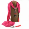 Women Indian Long Pendant jewelry Accessories Ladies pendant embellished jewelry crochet necklace scarf