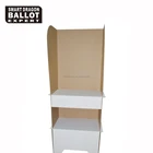 corrugated 2 layer desktop display ballot booth cardboard election table