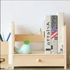 Carving pattern desktop storage organizer for office book with drawer storage box rack